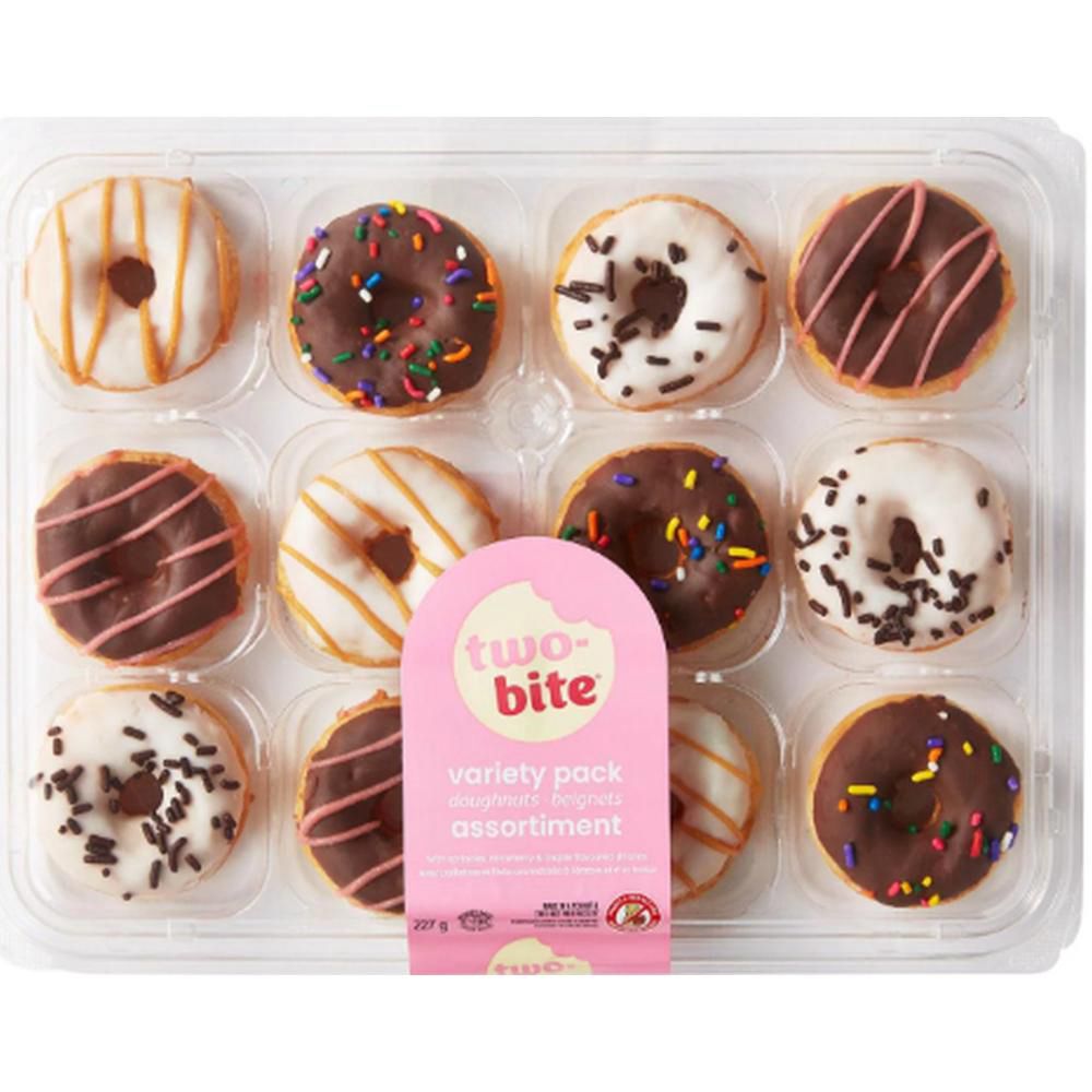 Two Bite Assorted Mini Donuts, 227 G -- 12 Per Case