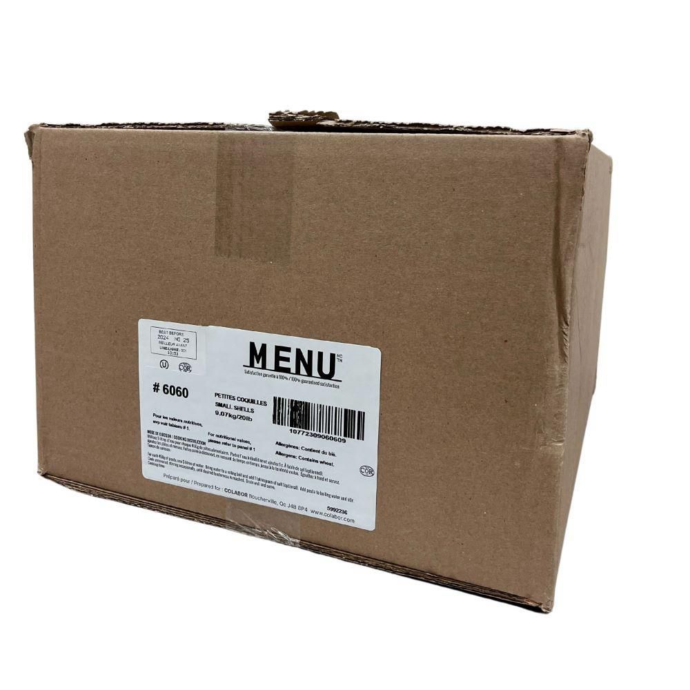 Menu Small Shell Pasta, 9.07 Kg