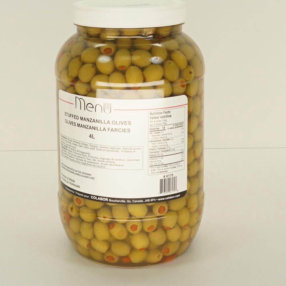 Menu Stuffed Manzanilla Olive, 4 L -- 2 Per Case