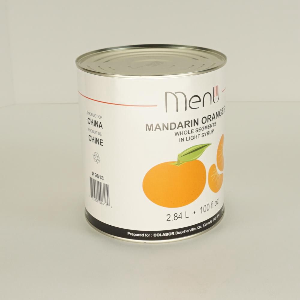 Menu Mandarin Oranges In Light Syrup, 2.84 L -- 6 Per Case