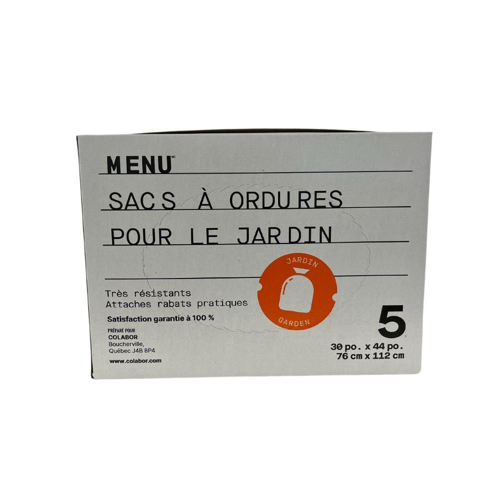 Menu Garbage Bag For Garden Use, 30 X 44 In -- 20 Per Case