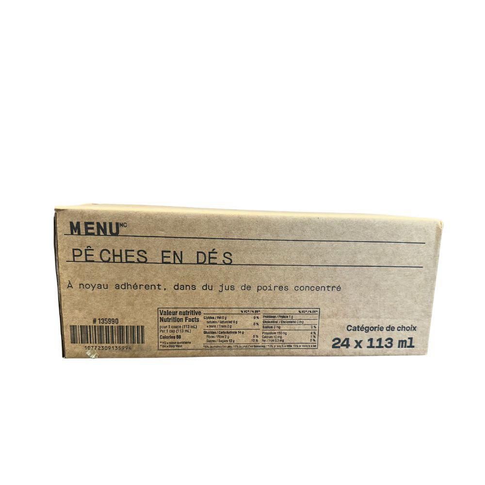 Menu Diced Peach In Pear Juice, 113 Ml -- 24 Per Case