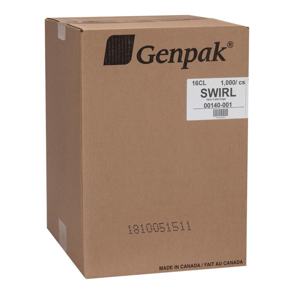 Genpak Gobelet En Carton De 16 Oz Avec Motif Tourbillonnant, 20 Unités -- 50 Par Boîte