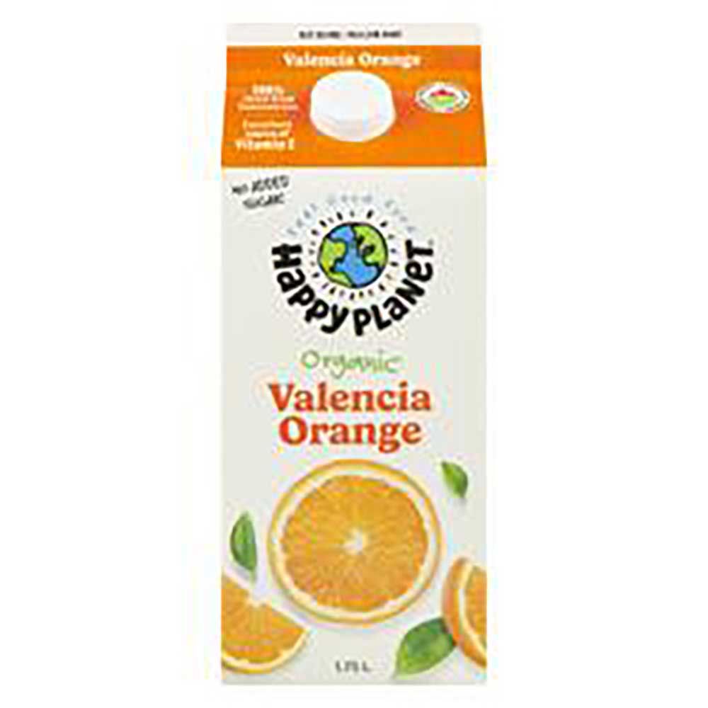 Happy Planet Organic Valencia Orange Juice, 1.75 L -- 6 Per Case