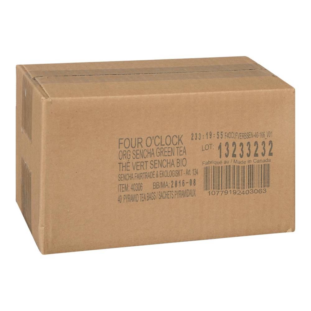 Four O Clock 2,3 G De Thé Vert Sencha Biologique, 40 Sachets Pyramidaux