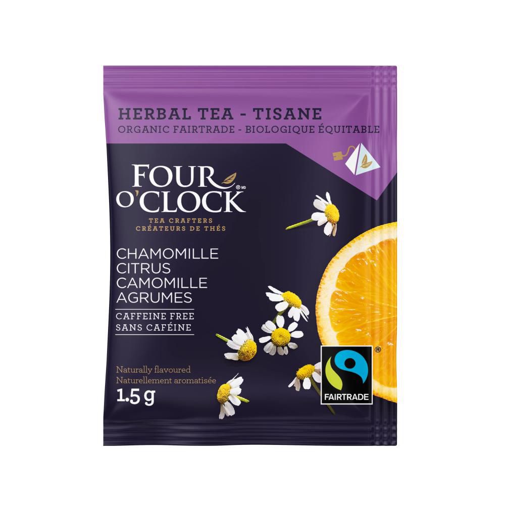 Four O Clock Sachet De Tisane Pyramidale Bio À La Camomille Et Aux Agrumes, 1,5 G -- 40 Par Boîte