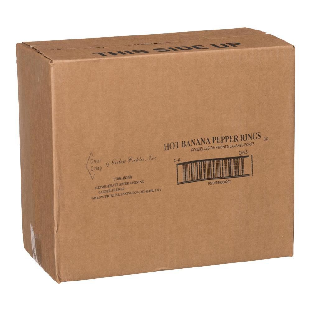 Gielow Hot Banana Pepper Rings, 4 L -- 2 Per Case