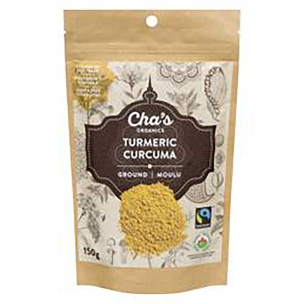 Cha's Organics Curcuma Moulu, 150 G -- 6 Par Boîte