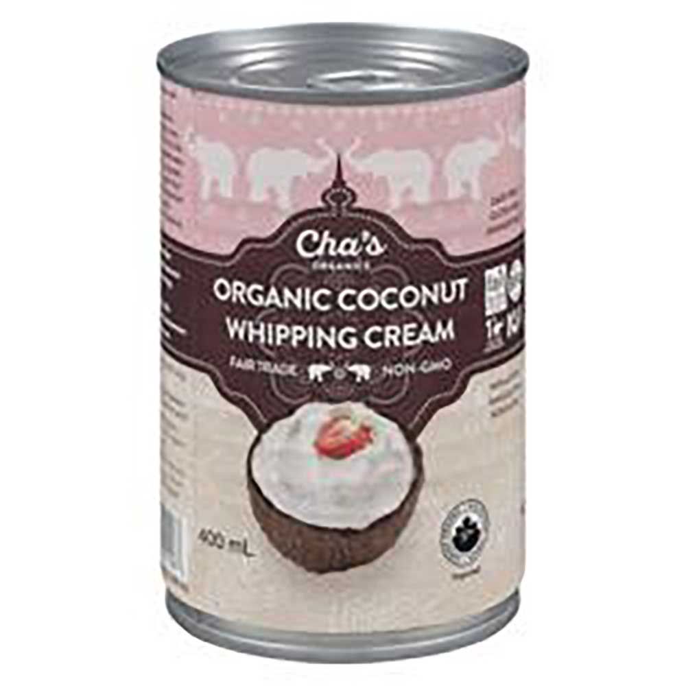 Cha's Organics Coconut Whipping Cream, 400 Ml -- 6 Per Case