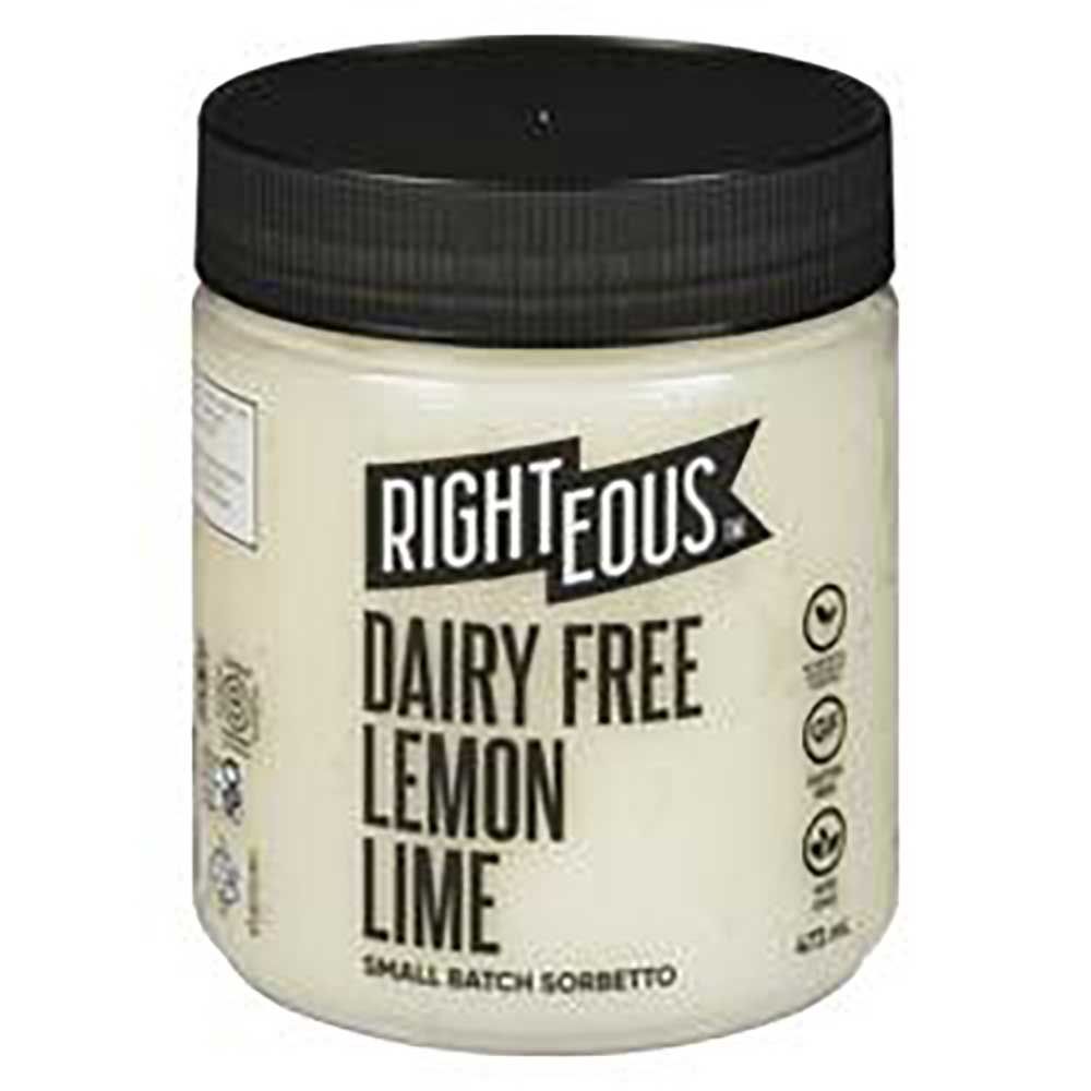 Righteous Sorbet Citron-lime Sans Produits Laitiers, 473 Ml -- 8 Par Boîte