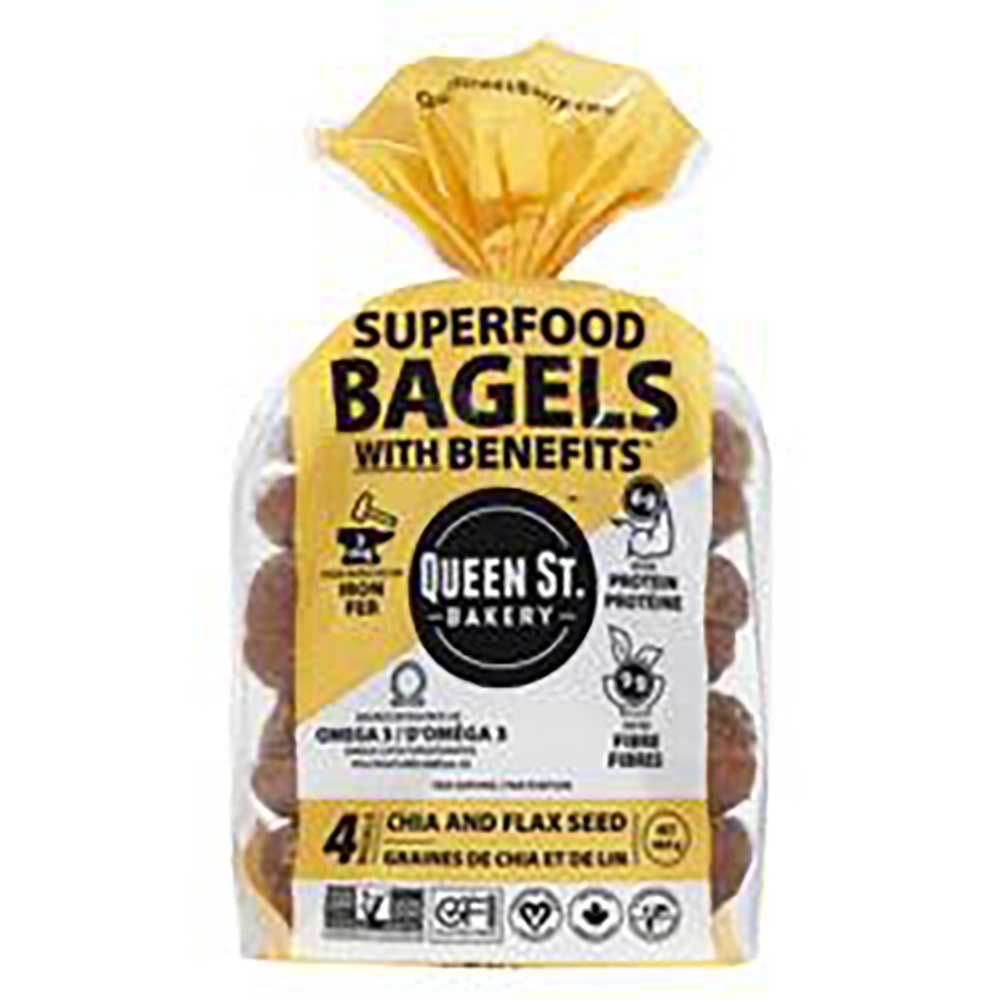 Superfood Bagels Chia And Flax Seed Bagel, 464 G -- 5 Per Case
