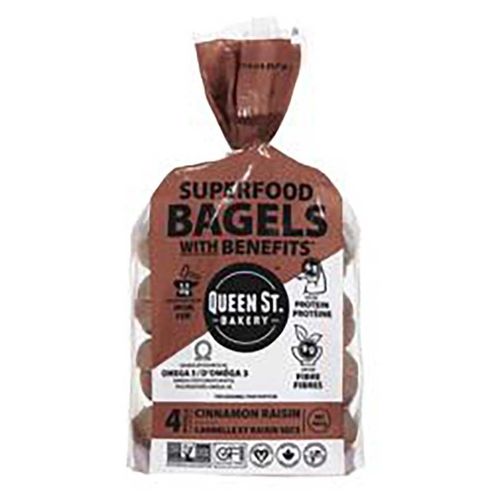Superfood Bagels Cinnamon And Raisin Bagel, 464 G -- 5 Per Case