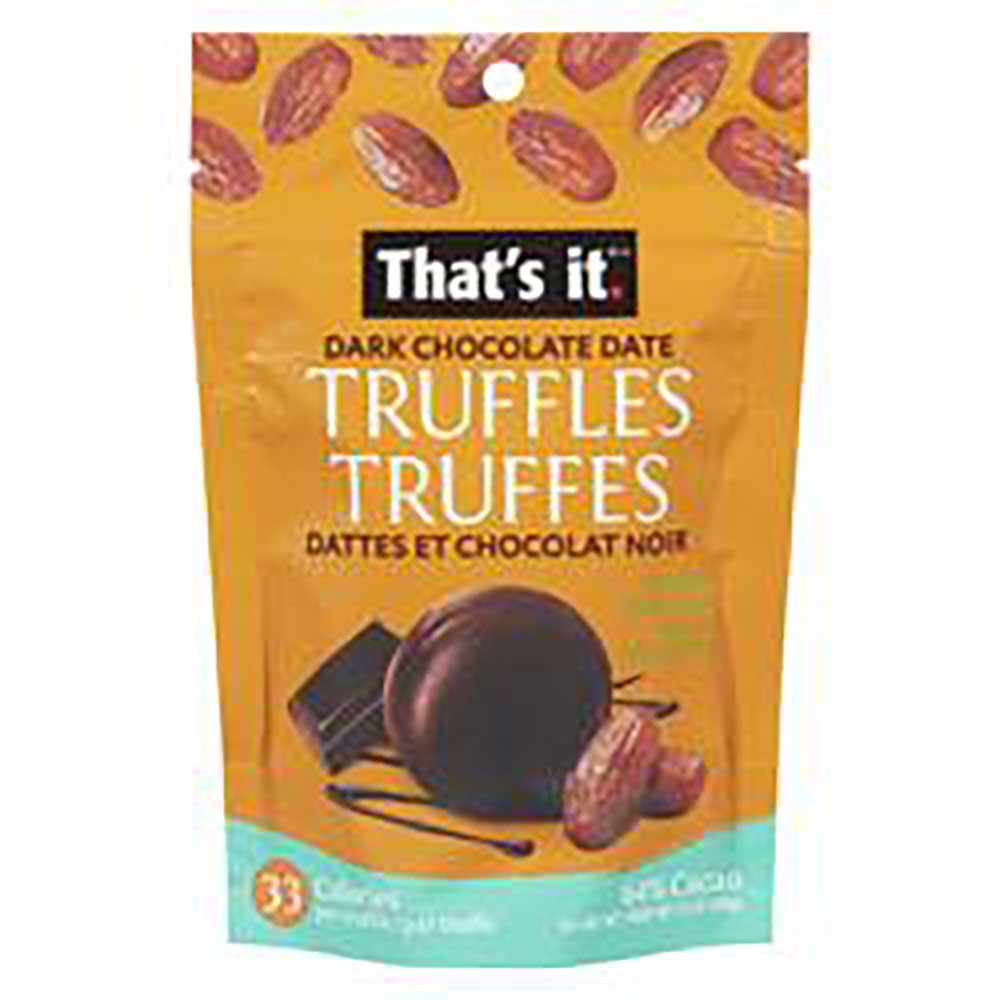 That's It. Truffes Aux Dattes Et Au Chocolat Noir Biologique, 100 G -- 6 Par Boîte