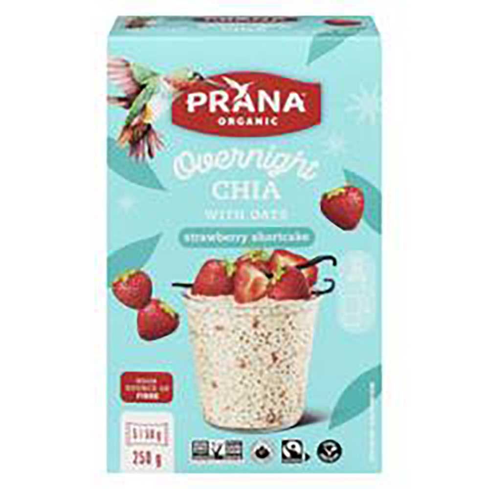 Prana 50 G De Chia De Nuit Avec Shortcake Aux Fraises, 5 Unités -- 8 Par Boîte