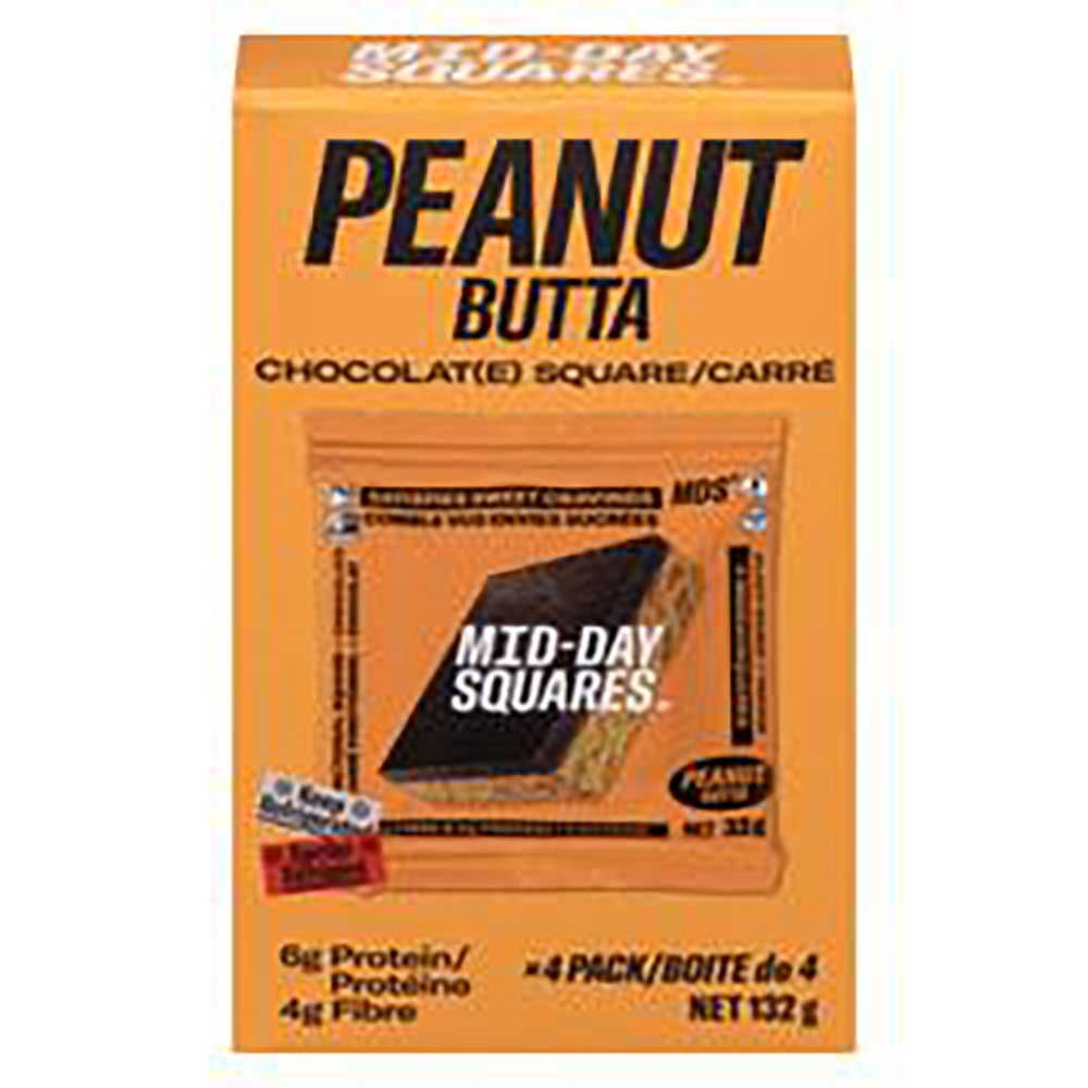 Mid Day Squares Peanut Butta Functional Squares Plus Chocolate, 4 Count -- 5 Per Case