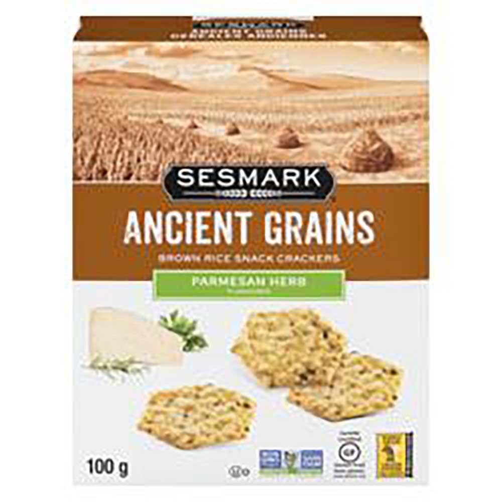Sesmark Ancient Grains Gluten-free Parmesan Herb Cracker, 100 G -- 6 Per Case