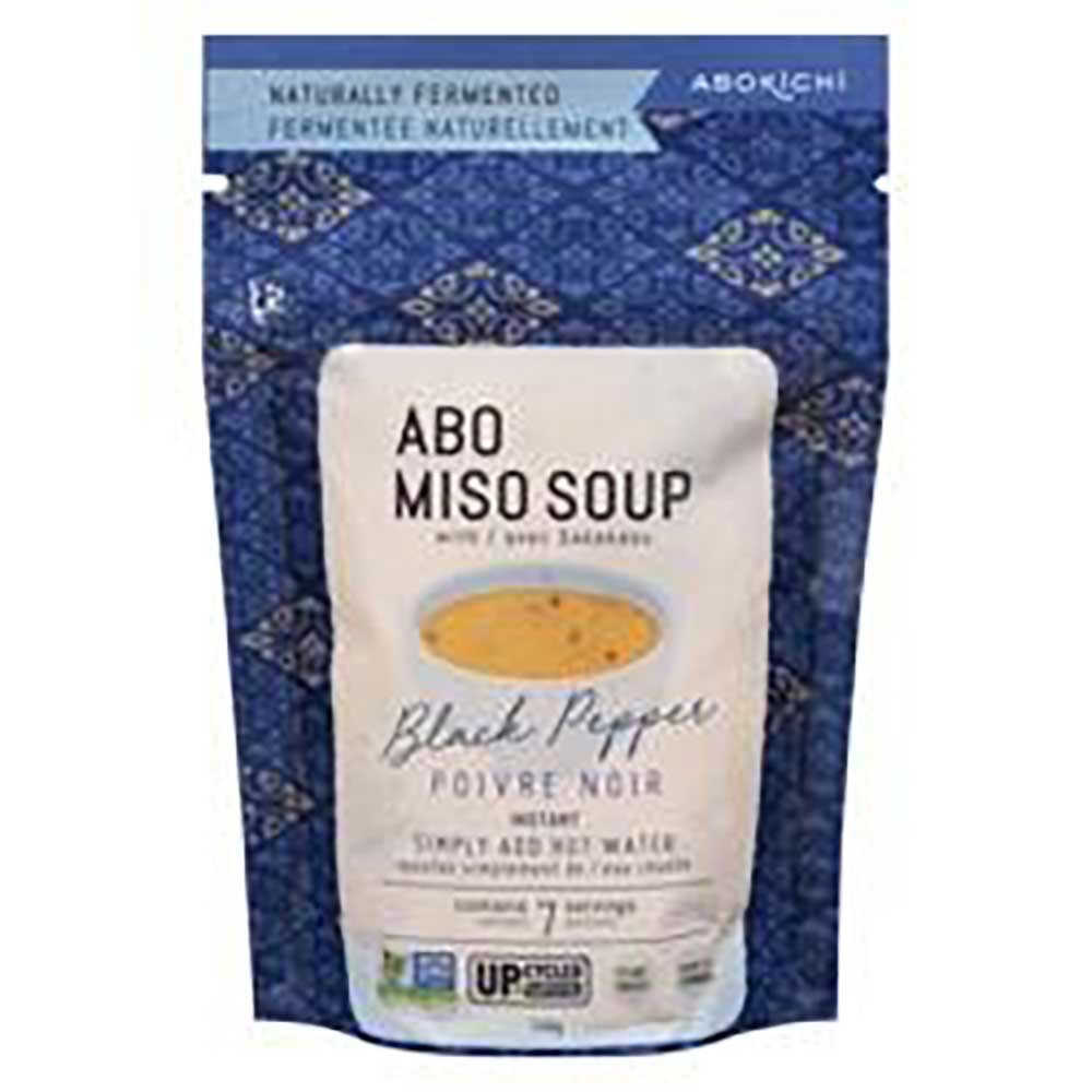 Abokichi Black Pepper Instant Abo Miso Soup, 140 G -- 12 Per Case