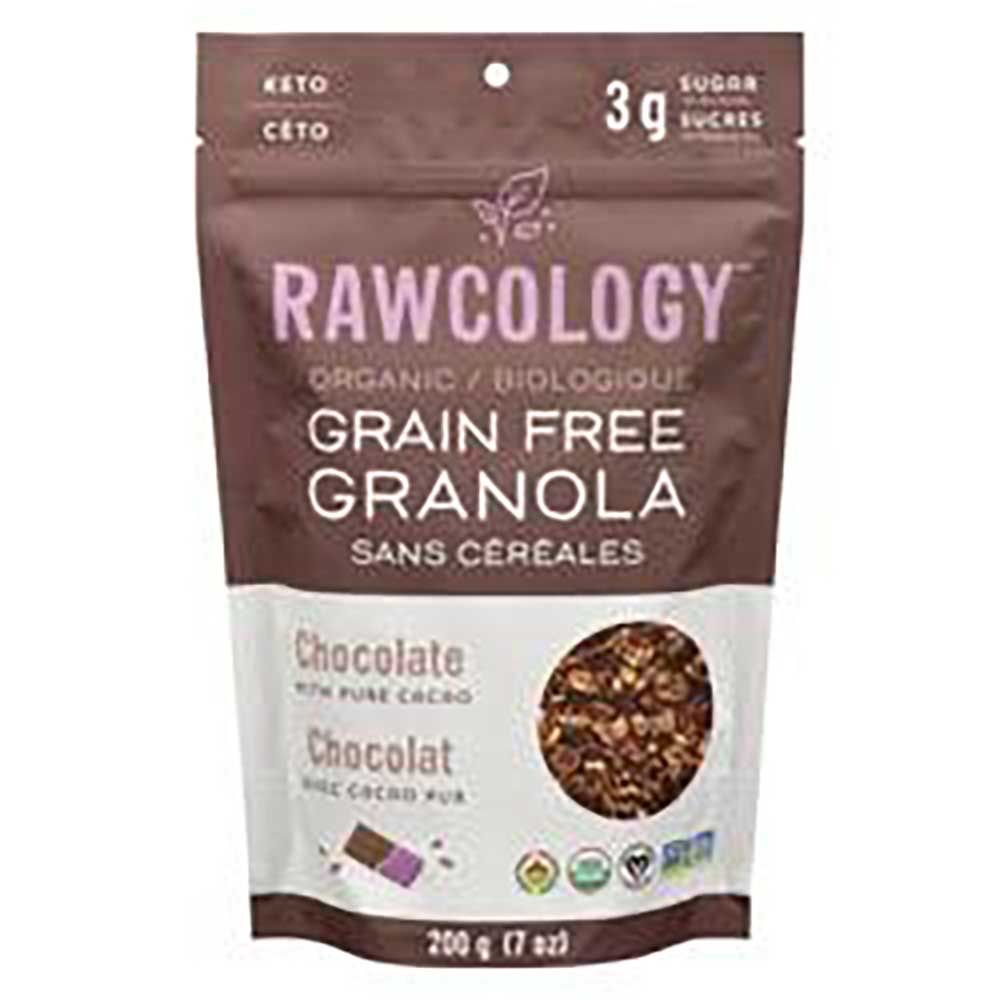 Rawcology Chocolate Raw Crunch Granola, 200 G -- 12 Per Case