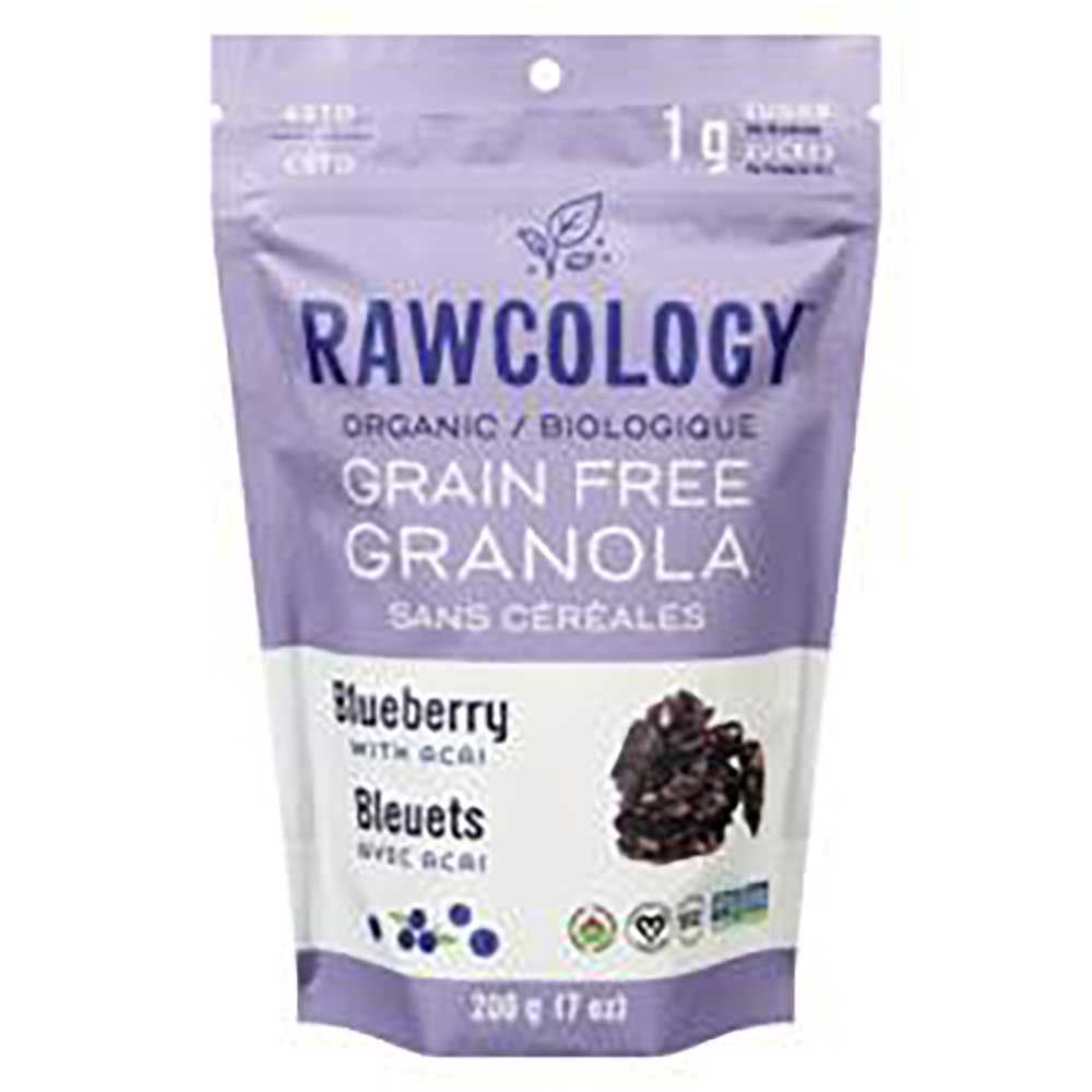 Rawcology Blueberry Raw Crunch Granola, 200 G -- 12 Per Case