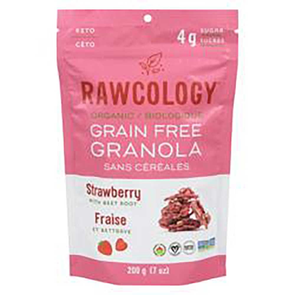 Rawcology Grain Free Strawberry Granola, 200 G -- 12 Per Case