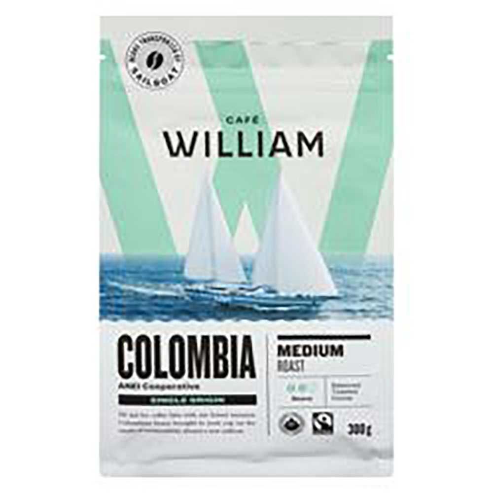 Café William Wind Series Colombia Single Origin Whole Bean Coffee, 300 G -- 6 Per Case