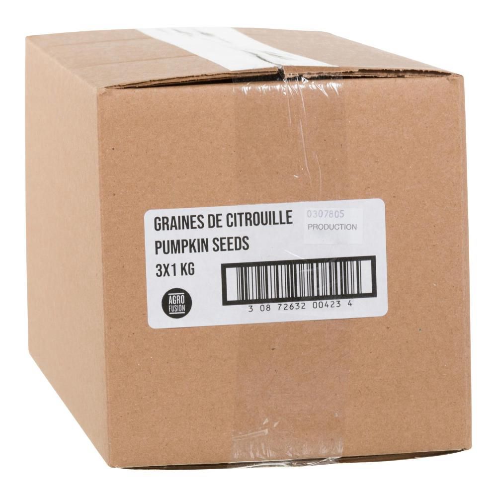 Agrofusion Graines De Citrouille Décortiquées Sans Allergènes, 1 Kg -- 3 Par Boîte