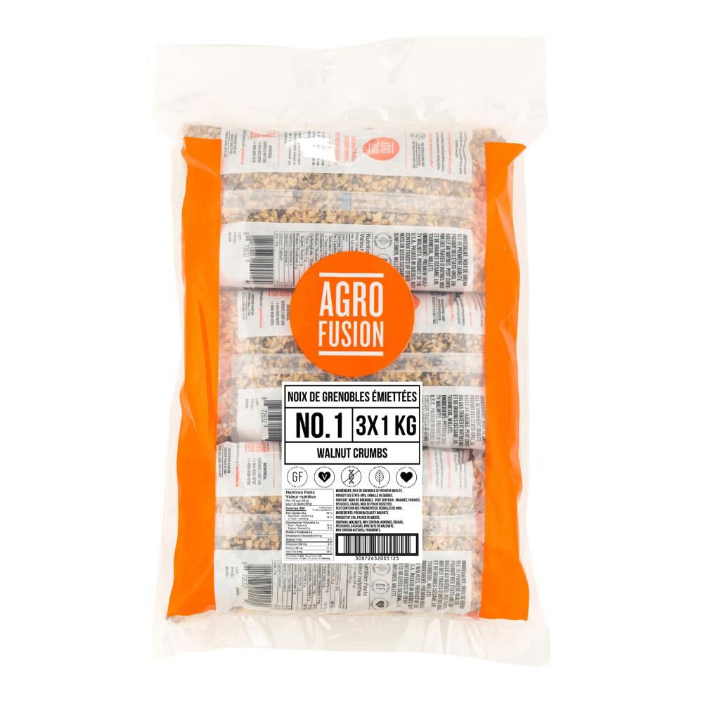 Agrofusion Walnut Crumb - Bulk, 1 Kg -- 3 Per Case