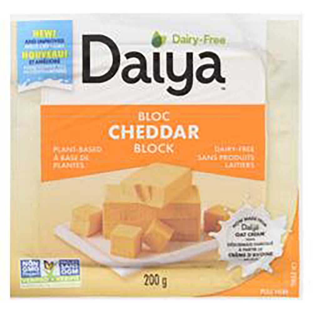 Daiya Bloc De Fromage Sans Produits Laitiers De Type Cheddar, 200 G -- 8 Par Boîte
