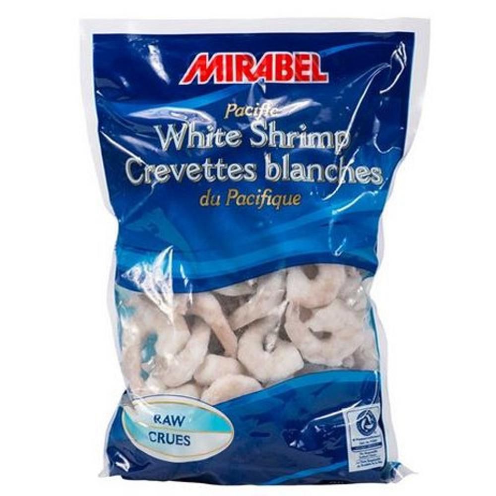 Mirabel Pacific White Raw Tail-on Shrimp, 907 G