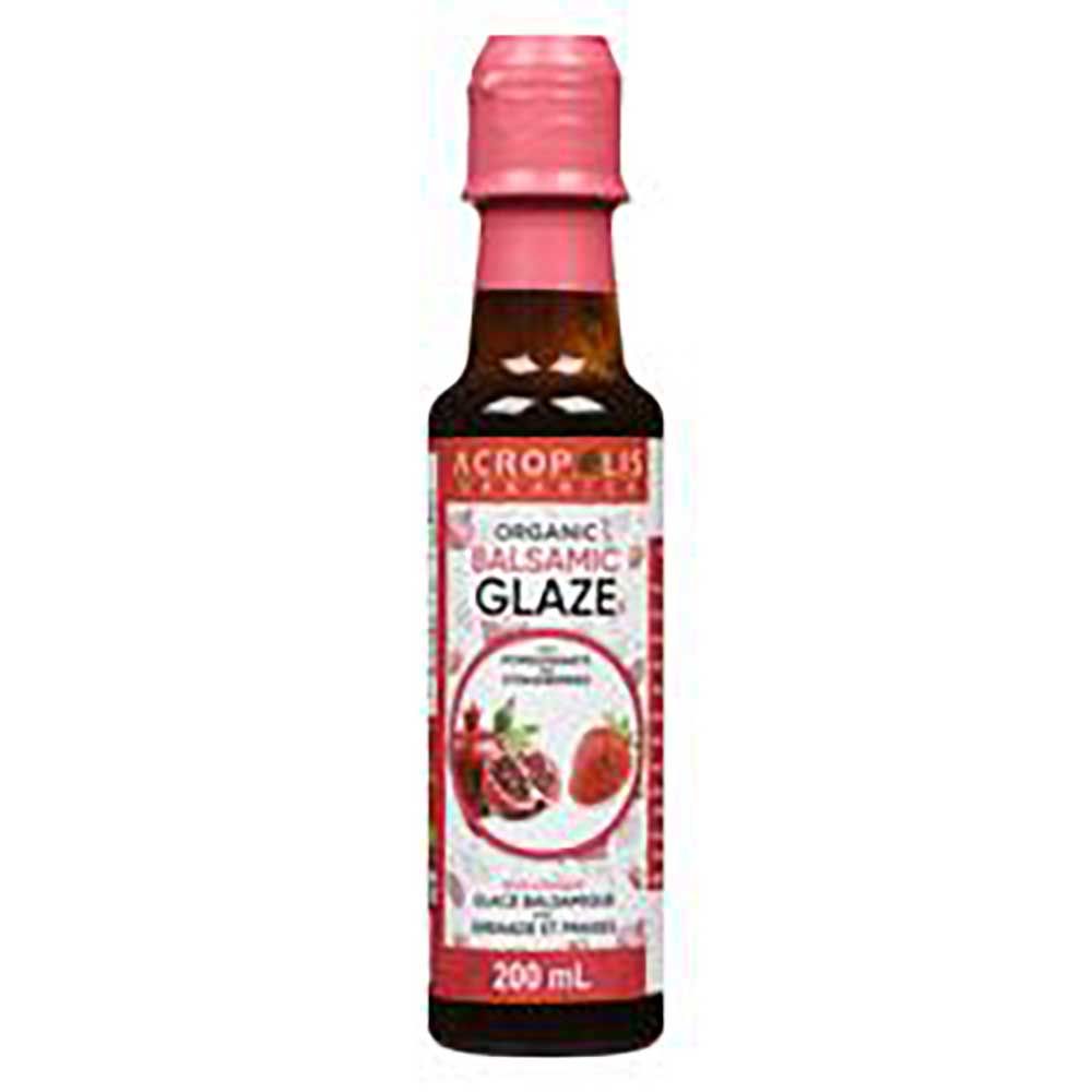 Acropolis Organics Balsamic Glaze With Pomegranate And Strawberry, 200 Ml -- 6 Per Case