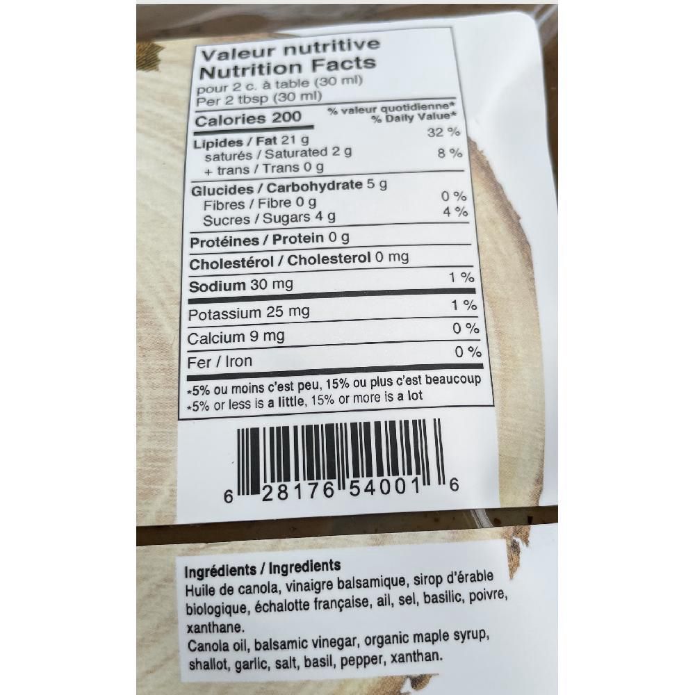 Maturin Maple Balsamic Dressing, 2 L