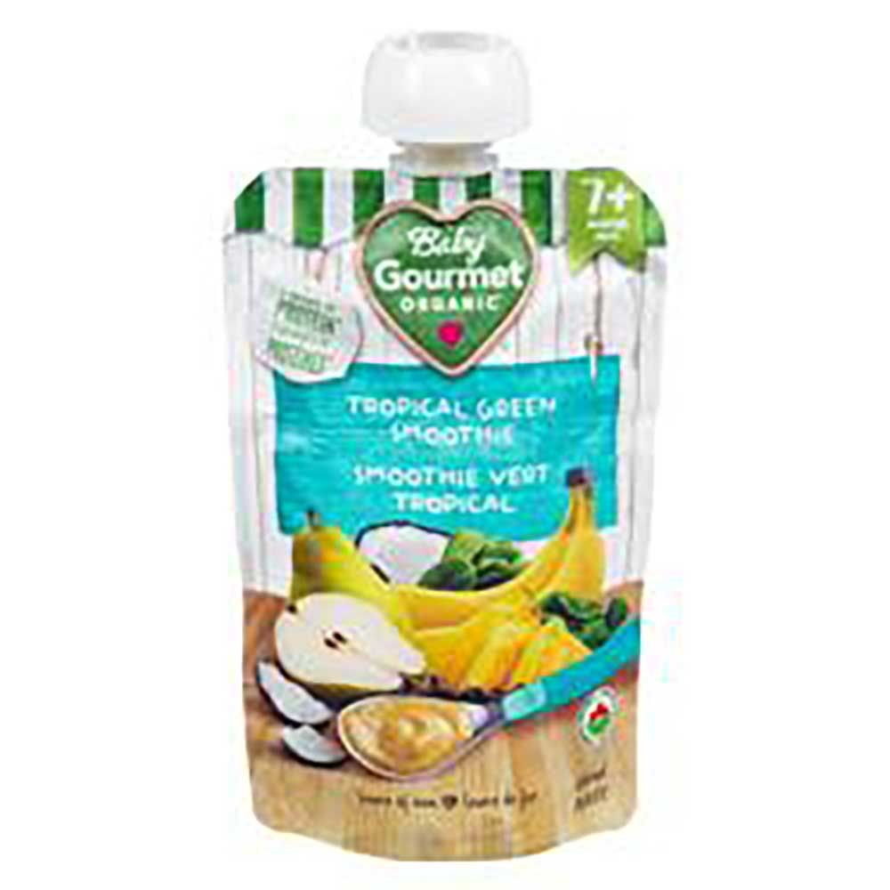 Baby Gourmet Organic Tropical Green Puree Smoothie, 116 Ml -- 12 Per Case
