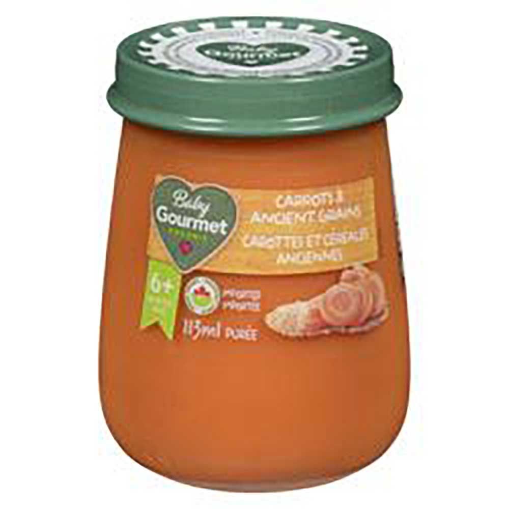Baby Gourmet Organic Carrots With Ancient Grains Puree, 113 Ml Jar -- 10 Per Case