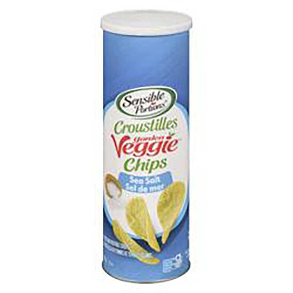 Sensible Portions Sea Salt Veggie Chips, 141 G Canister -- 12 Per Case