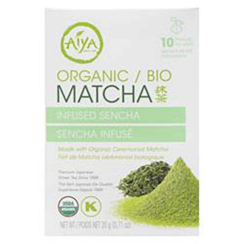 Aiya Thé Sencha Infusé Au Matcha Biologique, 20 G -- 6 Par Boîte