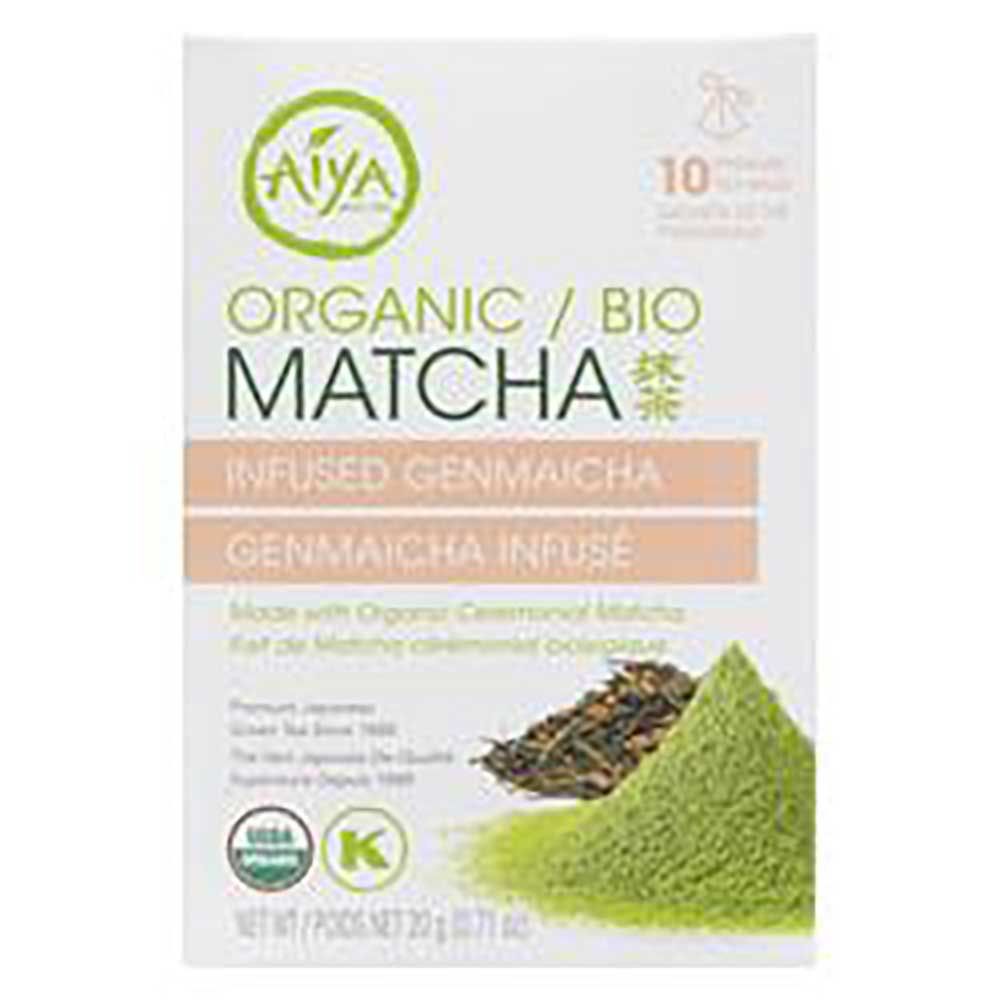 Aiya Thé Genmaicha Infusé Au Matcha Biologique, 20 G -- 6 Par Boîte