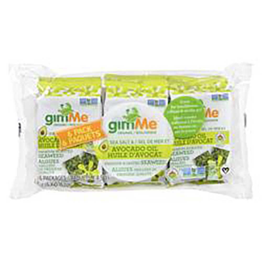 Gimme Organic Sea Salt And Avocado Oil Roasted Seaweed Snacks, 27 G -- 6 Per Case