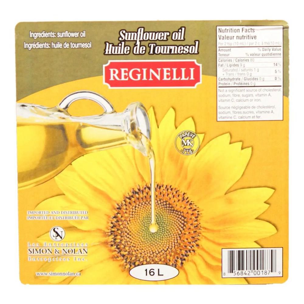 Reginelli Sunflower Oil, 16 L