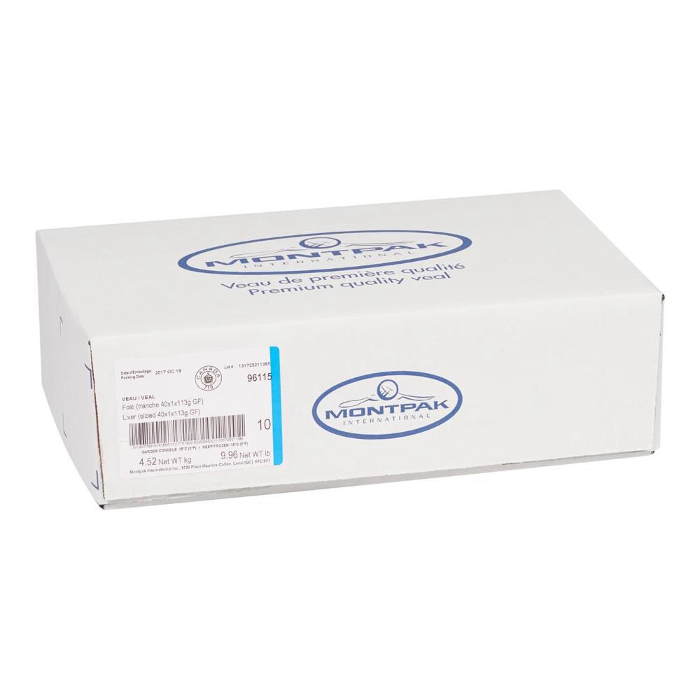 Montpak Grain Fed Sliced Veal Liver, 113 G -- 40 Per Case