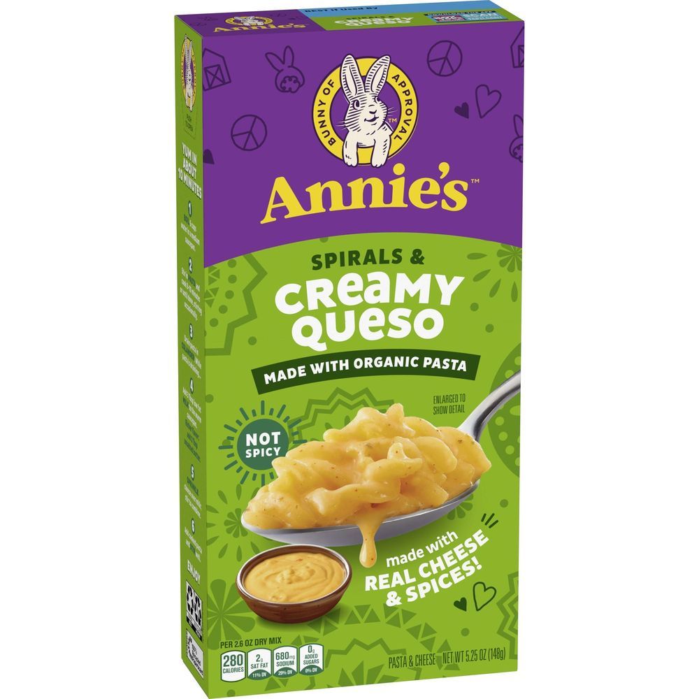 Annies Organic Spirals And Creamy Queso, 5.25 Ounce -- 12 Per Case