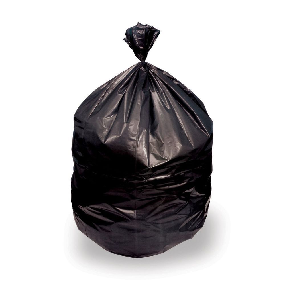 Accufit Black Lldpe 1.30 Mil Coreless Roll Can Liner For 55 Gallon Can, 40 X 53 Inch -- 100 Per Case