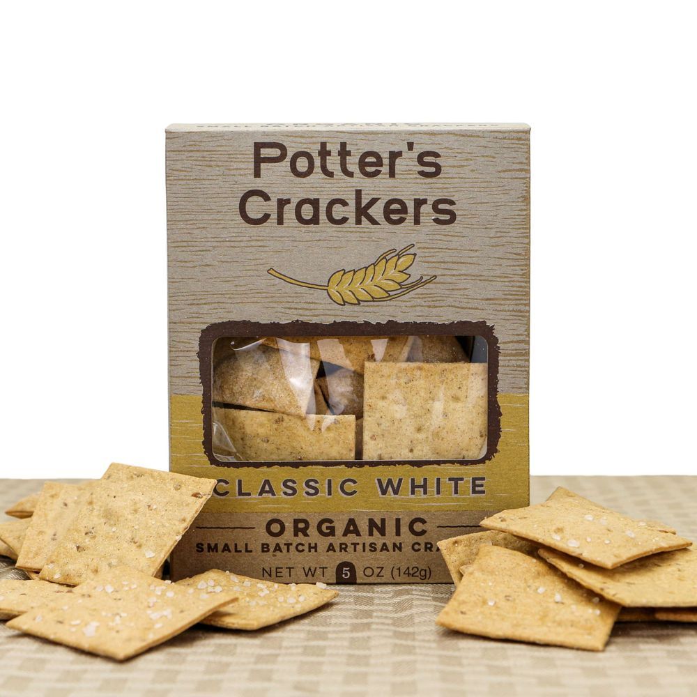 Potters Organic Classic White Crackers, 5 Ounce -- 12 Per Case