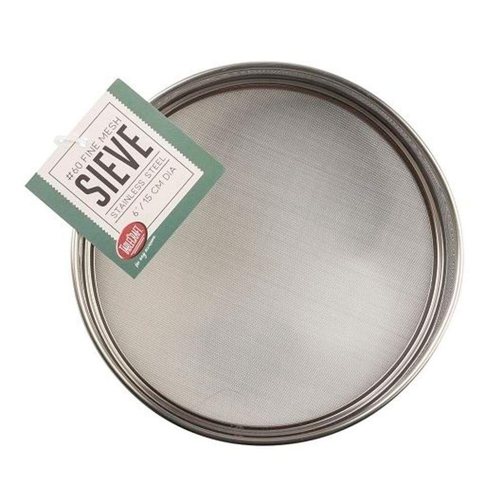 Tablecraft 18-8 Stainless Steel Fine Mesh Sieve, 6 Inch