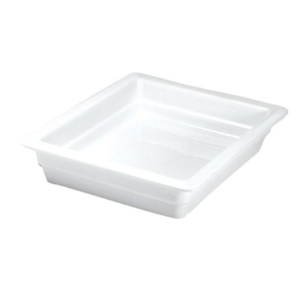 Hall China Buffet Bright White Half Size Food Pan, 12.75 X 10.375 X 2.5 Inch
