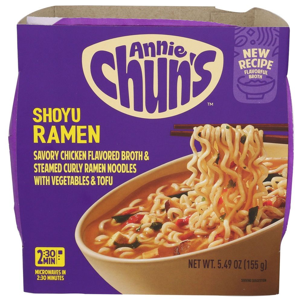 Annie Chun's Shoyu Ramen Soup Bowl With Vegetables And Tofu, 5.49 Ounce
