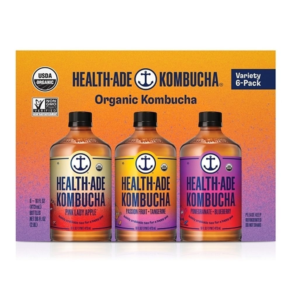 Health-ade Variety Pack Kombucha, 6 Count