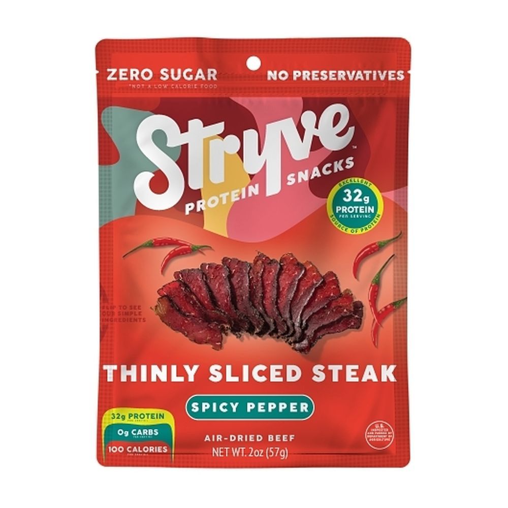 Stryve Spicy Pepper Thinly Sliced Steak, 2 Ounce -- 8 Per Case