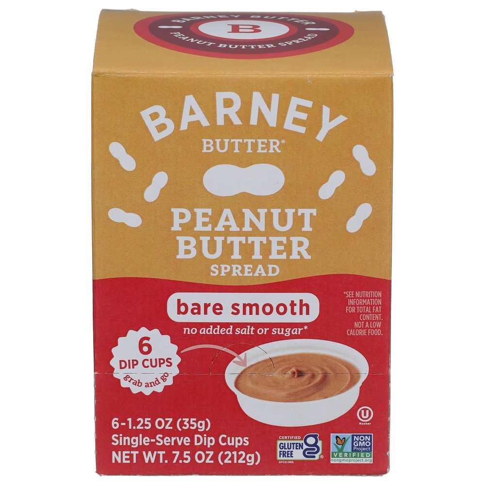 Barney Butter Bare Smooth Peanut Butter Spread, 7.5 Ounce -- 6 Per Case