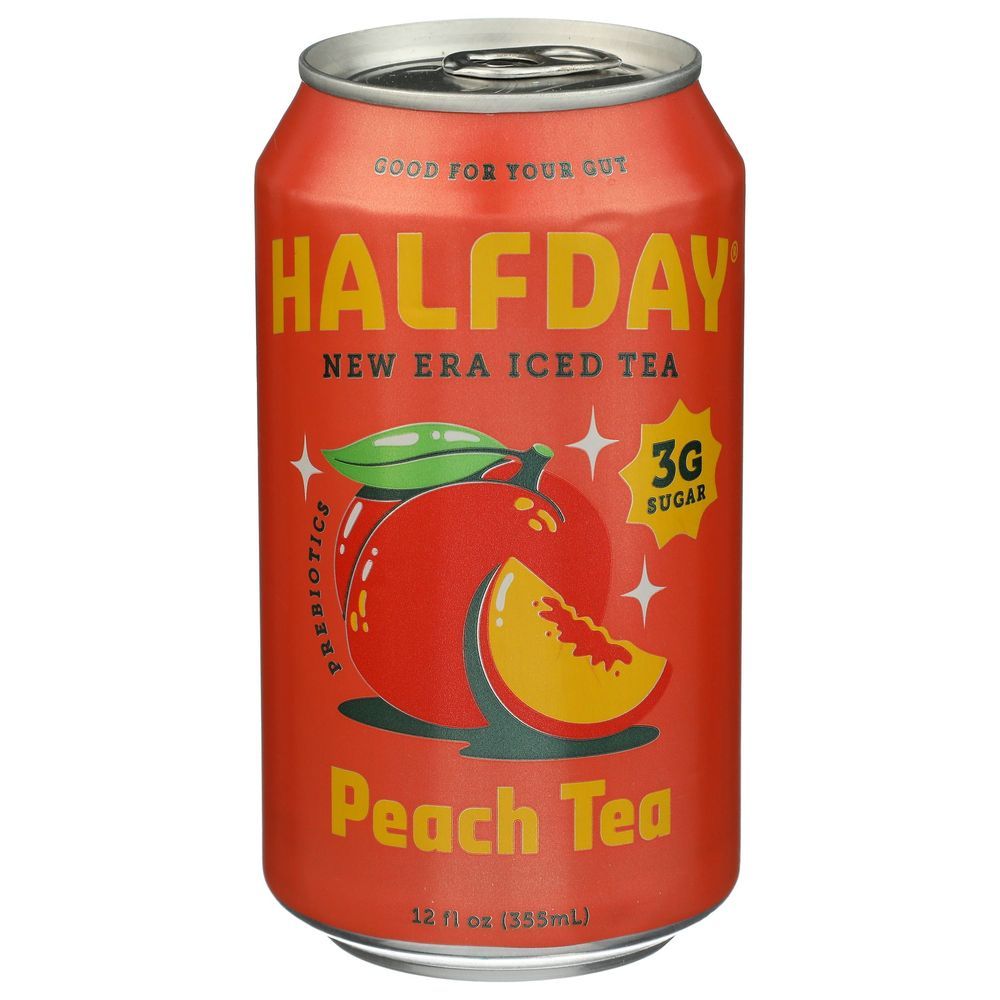 Halfday Peach Iced Tea, 12 Fluid Ounce -- 24 Per Case