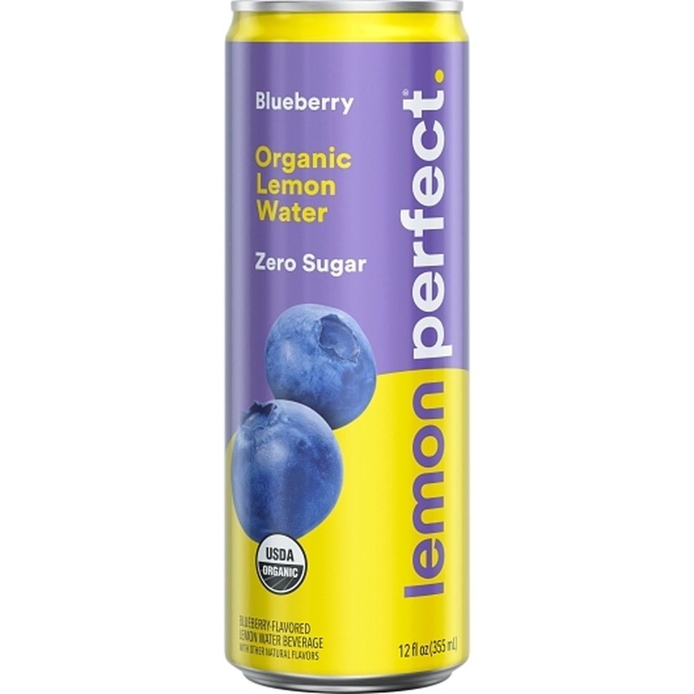Lemon Perfect Blueberry Flavor Lemon Water Beverage, 12 Ounce -- 12 Per Case